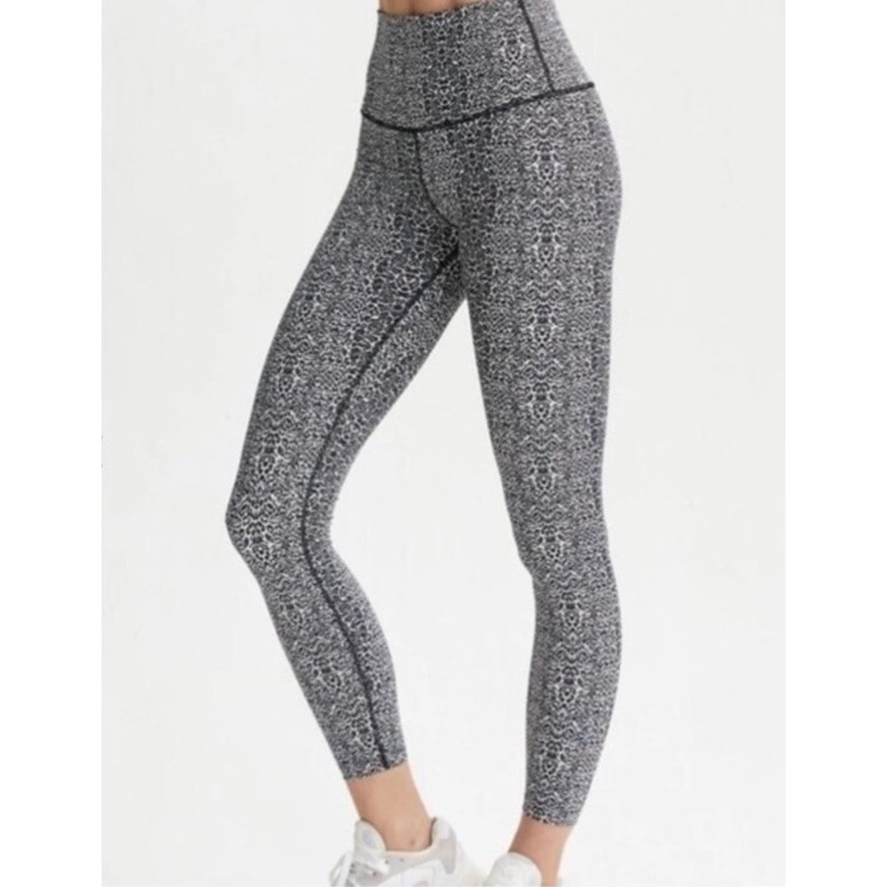 Varley Womens Animal PrintLuna Legging Full Length High Rise Workout‎ Size Small